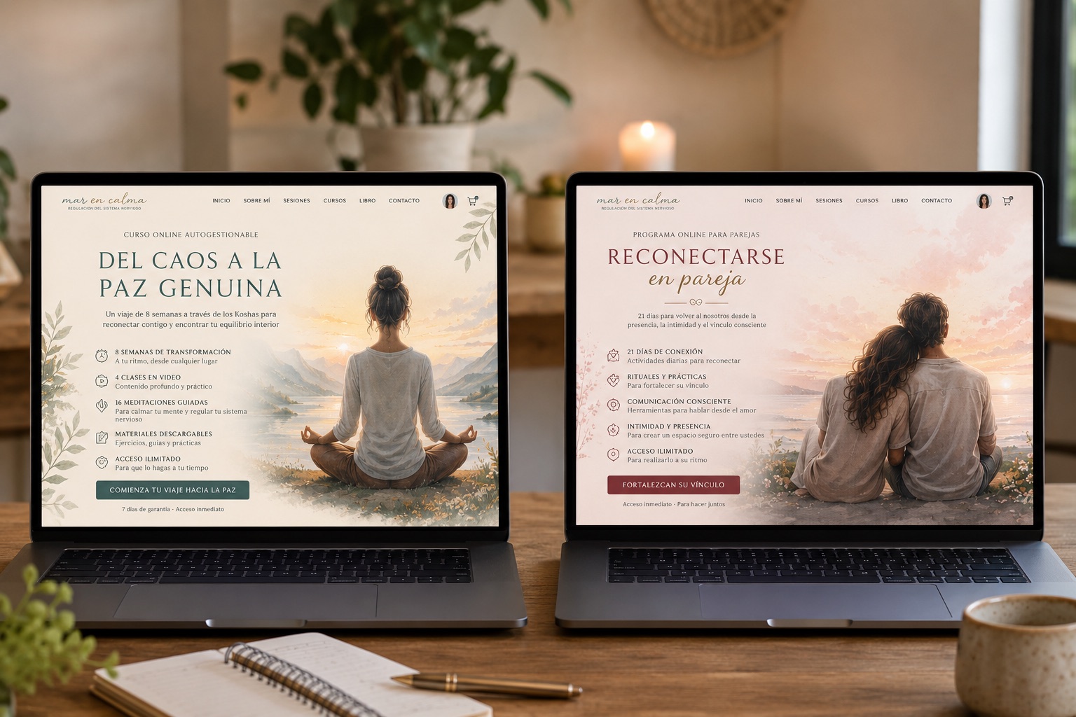 Portada del curso de meditación Del Caos a la Paz Genuina.